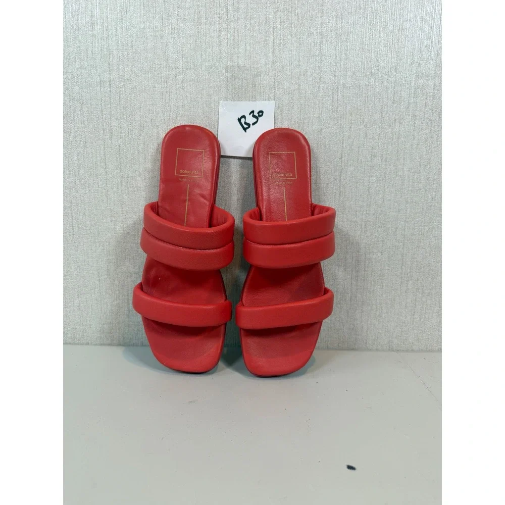 Dolce Vita Adore Slide Sandal In Orange Red‎ Size 9.5